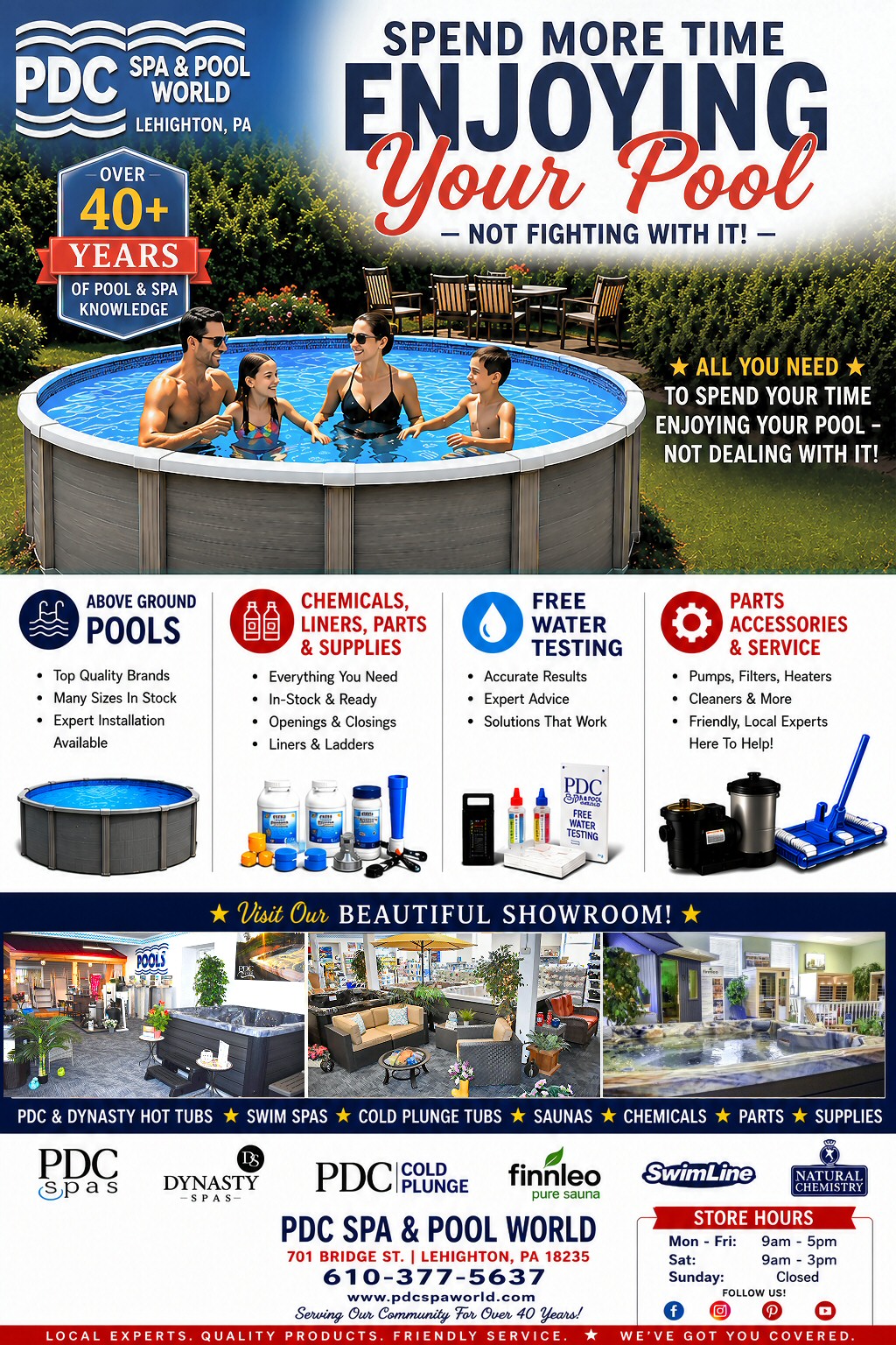 Stop fighting your pool and start enjoying it with help from PDC Spa & Pool World in Lehighton! 