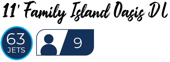 Dynasty 11' Family Island Oasis DL 9 Person Hot Tub Standard Features