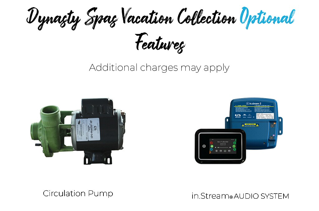 Luxury Collection Hot Tubs By Dynasty Spas Optional Features at PDC Spa and Pool World Lehighton PA serving Lehigh Valley to Poconos PA