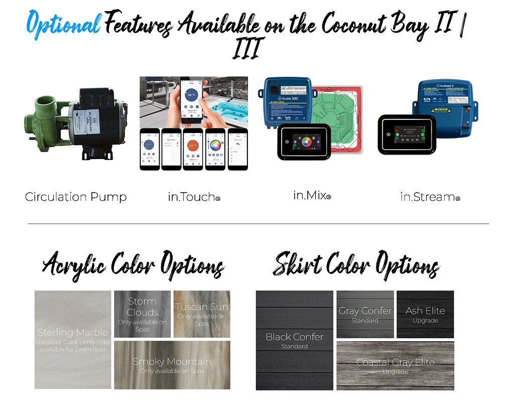 Coconut Bay Hot Tub Optional Features
