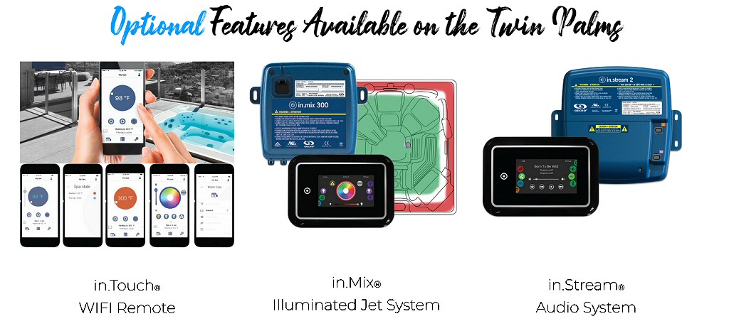 Dynasty Spas Hot Tubs - Oasis Collection - Twin Palms Optional Features