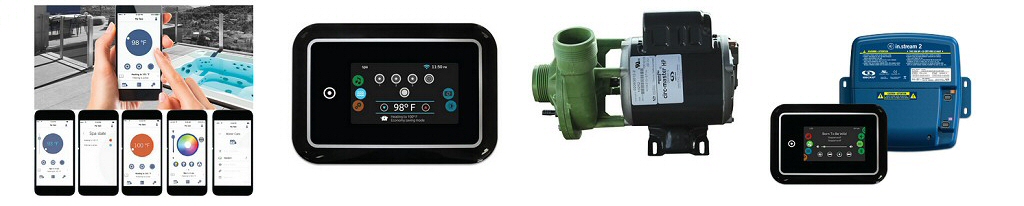 Optional Features Available On The Ocean Breeze Hot Tub WiFi Remote Top Side Controls Circulation Pump Streaming Audio