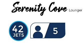 5 Person Hot Tub Lounger 42 Jets Serenity Cove Lounger at PDC Spa Pool Wold Lehighton PA